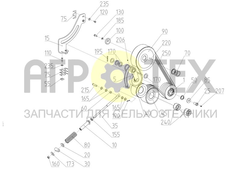 Чертеж Привод доизмельчителя (2650.12.15.000Б)